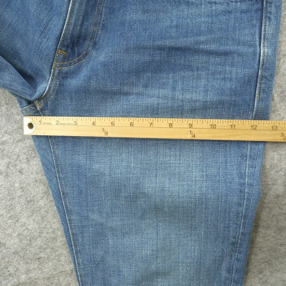 J Crew Jeans 770 Mens 33 Blue Slim Straight Mid Rise Denim Zip Fly